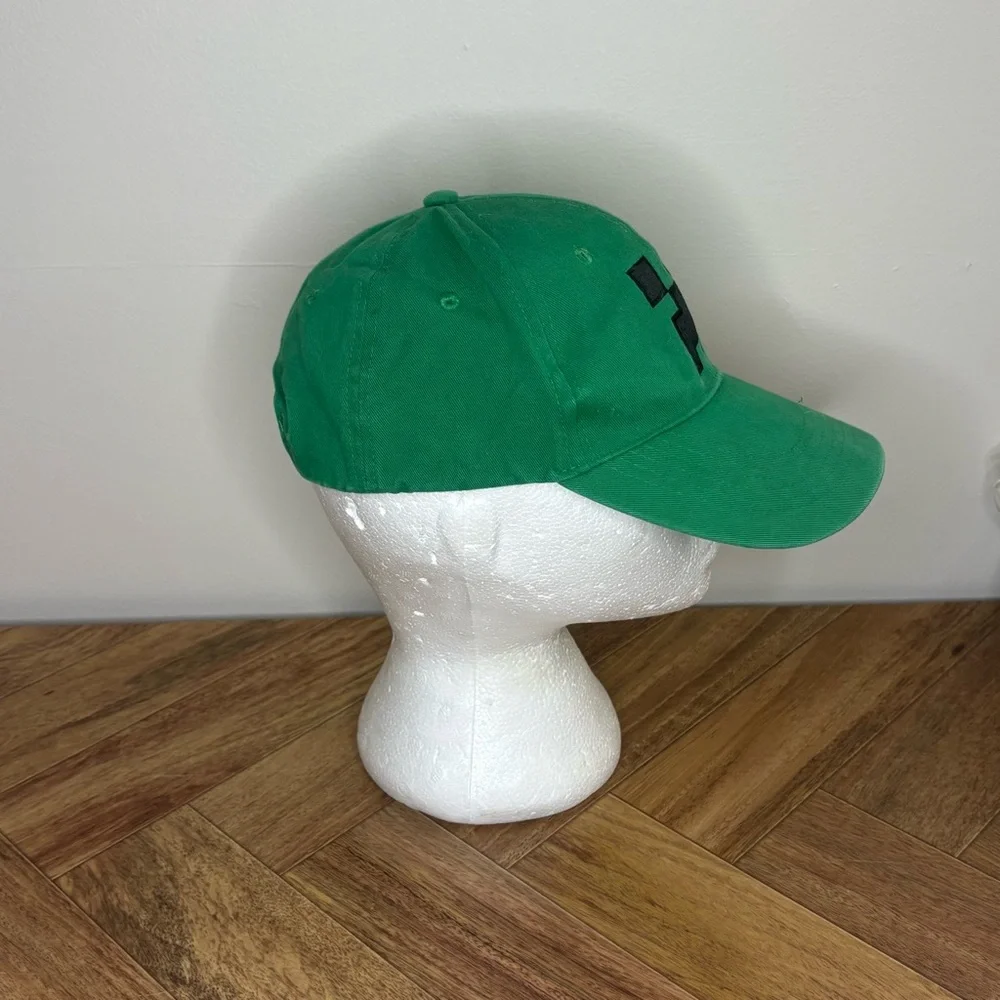 Green Creeper Kids Hat Boys Minecraft Hat SnapBack one size video gamer
